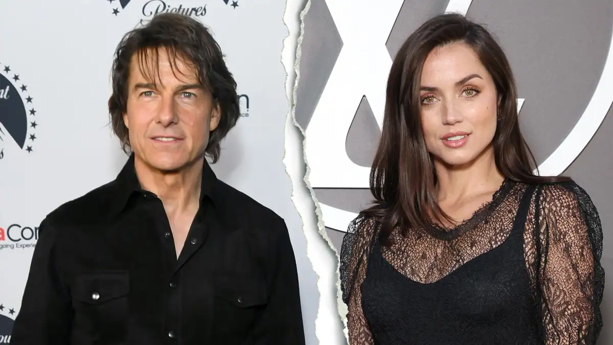 Split image of Ana de Armas and Tom Cruise, highlighting their breakup