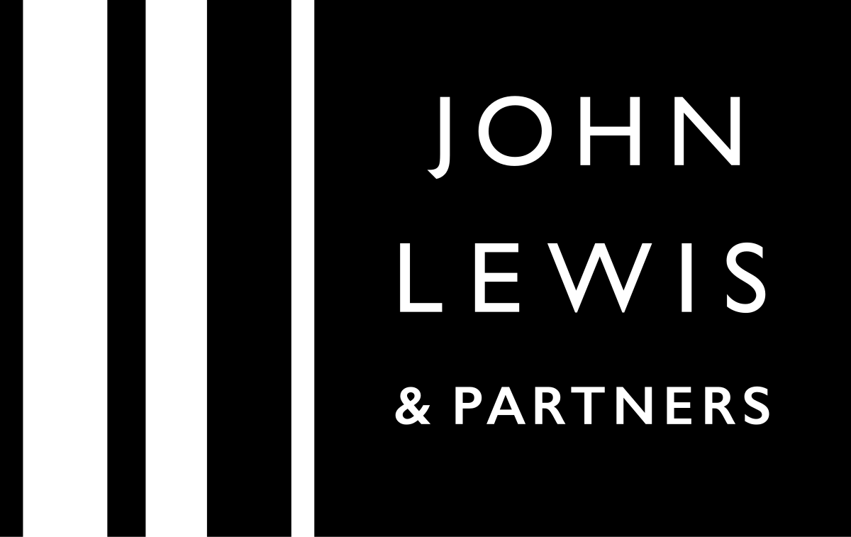 John Lewis logo, the iconic UK retailer brand mark in simple black font.