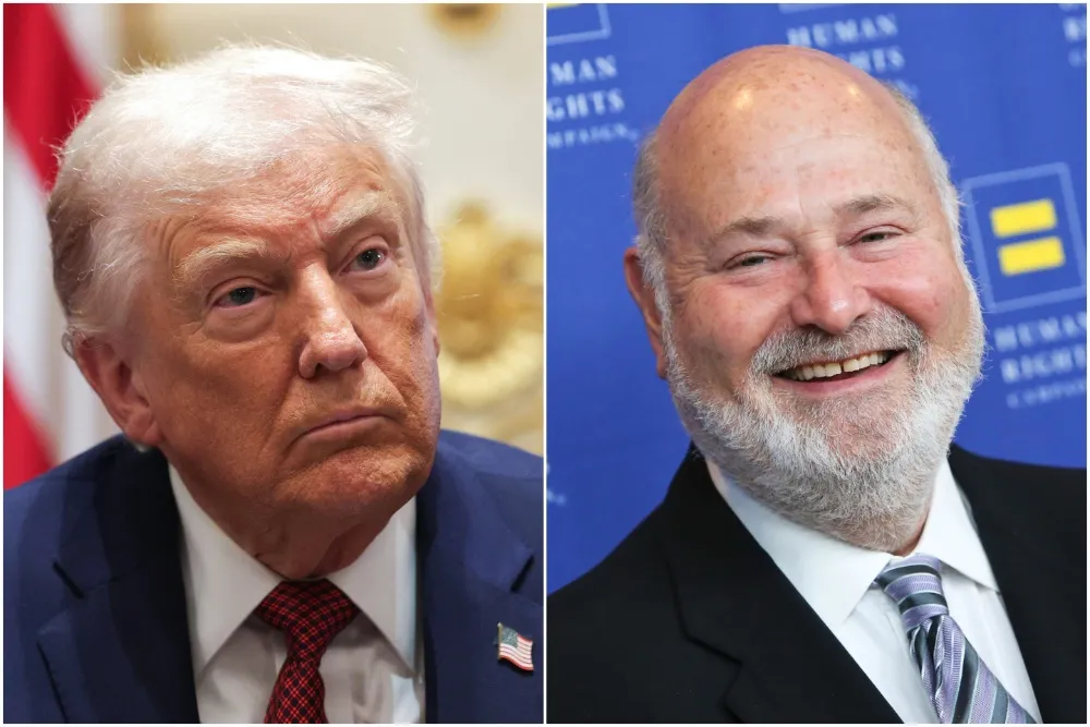 Split image of Donald Trump and Rob Reiner, highlighting the controversial remarks Trump made following Reiner’s death.