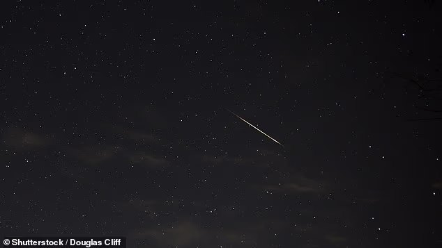 A shooting star from the Southern Delta Aquariids pictured from Sydney in 2022. It is set to peak on Thursday night into Friday