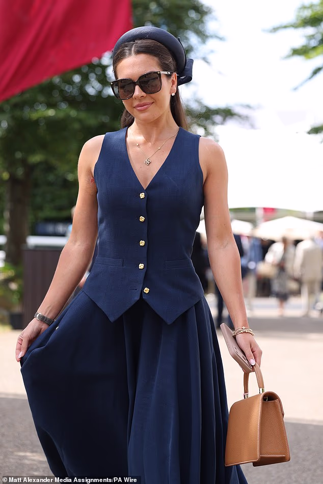 Gemma and Michael Owen enjoyed a rare family outing for day one of the Qatar Goodwood Festival at Goodwood Racecourse on Monday