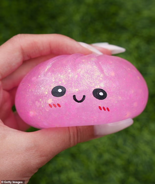 It comes after The Office for Product Safety and Standards issued an urgent national recall on TikTok over fake versions of the toys, sold in a plastic basket tray containing a squishy, colourful dumpling, branding them a 'severe chemical risk'. Stock image used