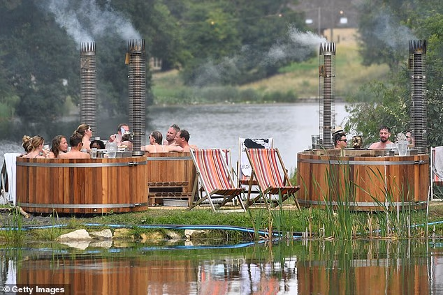 Guests enjoy the spa facilities. Aside from the Veuve Clicquot marquee and the wood-fired saunas, one of the highlights of the itinerary is a lunch hosted at nearby Blenheim Palace