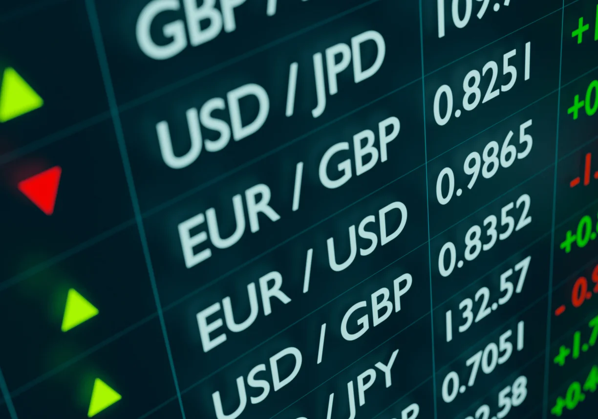 Global financial markets displaying FX rates and bond yields highlighting foreign currency funding risk
