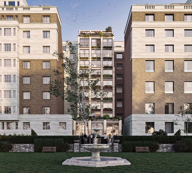 Ex Formula One boss, Bernie Ecclestone, 95, moved out of the building (pictured from behind)  in 2017 after he sold F1 to Liberty Media for £6.4billion