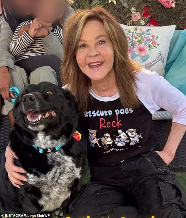 The Exorcist icon Linda Blair's LA home is 'RAIDED by law enforcement who discovered 200 rescue dogs on property'