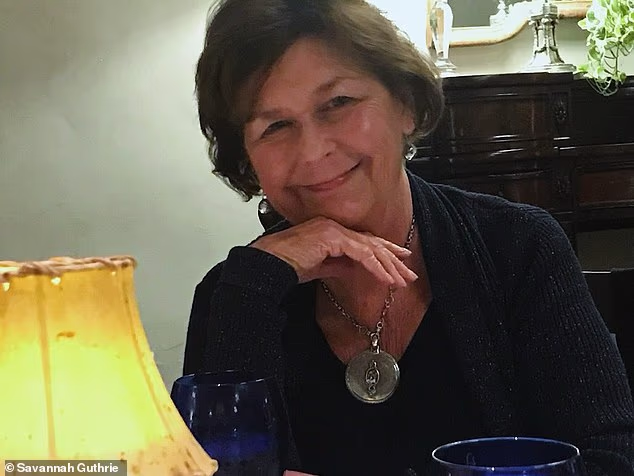 Savannah Guthrie shared this photo of Nancy this morning on Instagram as she pleaded with her mother's kidnappers