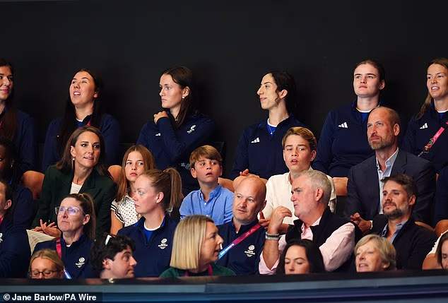 Prince Louis, eight, delighted royal fans in a rare public appearance as he watched the games alongside his siblings