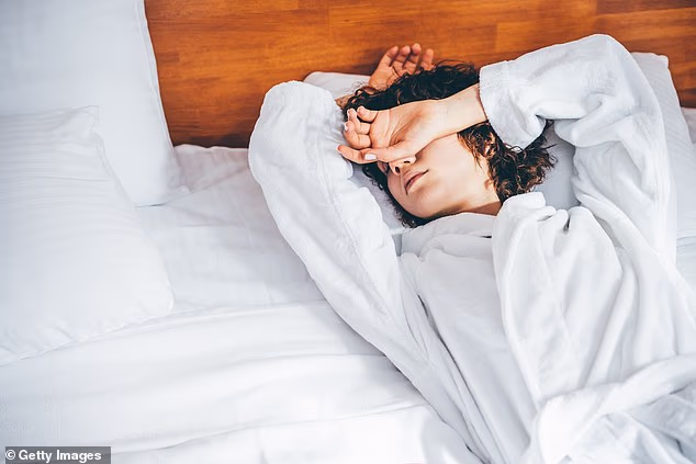 Night sweats are a common side effect of fluoxetine and other SSRIs (selective serotonin-reuptake inhibitors), a group of medicines used to treat depression and anxiety (picture posed by model)