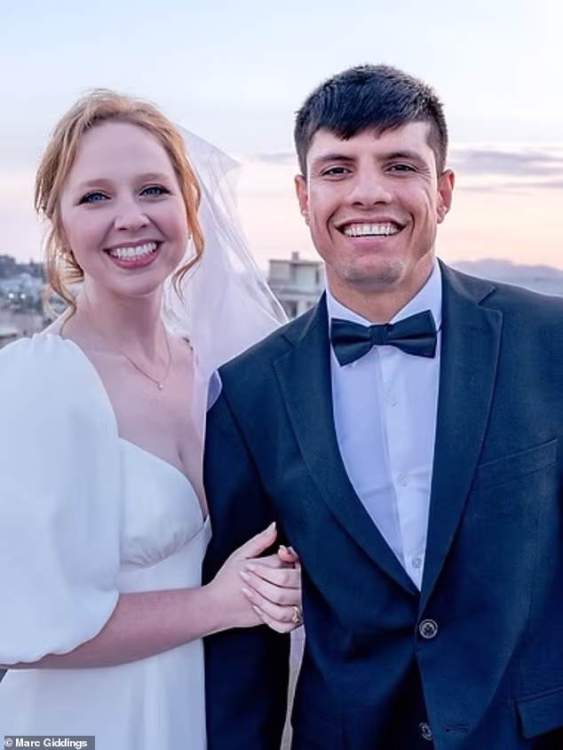 Sharif Ahmadzai (R) married US-born Christian Alaina Hall (L) in 2023