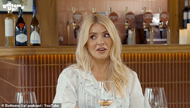 Holly Willoughby said she's become 'so lazy' since she stopped working as she branded herself a 'basic b***h' who likes drinking cheap Echo Falls wine on recent podcast