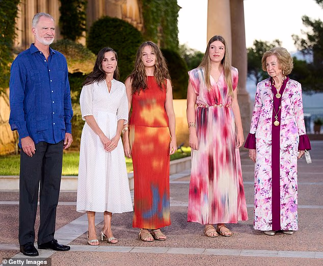 The Spanish Royal Family host a dinner for authorities at the Marivent Palace on August 04, 2026 in Palma de Mallorca