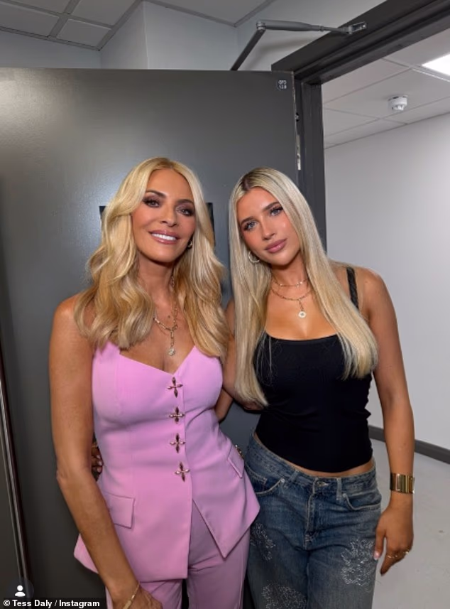 Tess Daly, 57, and lookalike daughter Phoebe Kay, 21, reveal they are 'working together' on a mystery project after dad Vernon insisted she wouldn't be a nepo baby