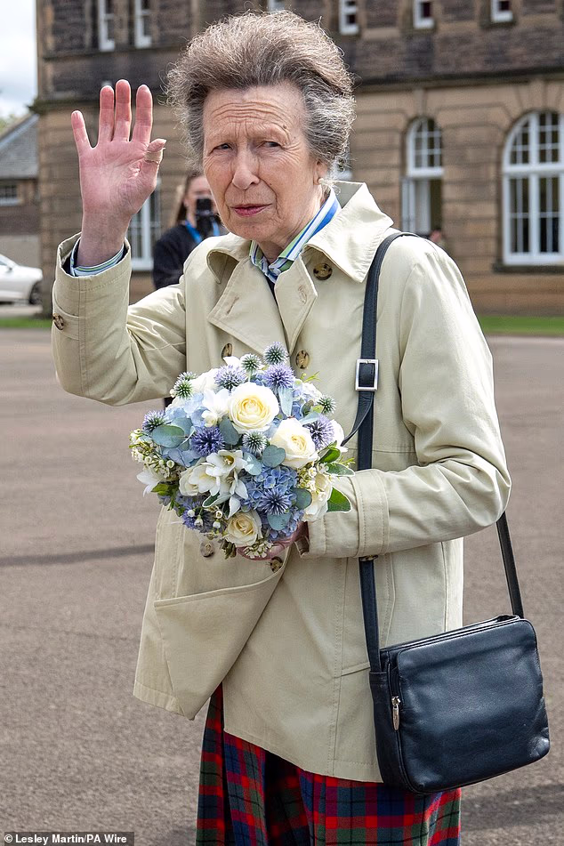 Princess Anne has delayed her annual summer break as she stepped out for an engagement in Edinburgh on Monday