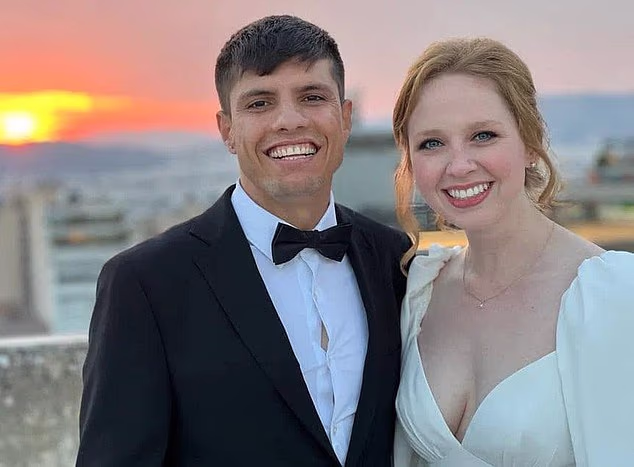 Sharif Ahmadzai pictured with his American wife Alaina Hall. Her testimony has been revealed for the first time