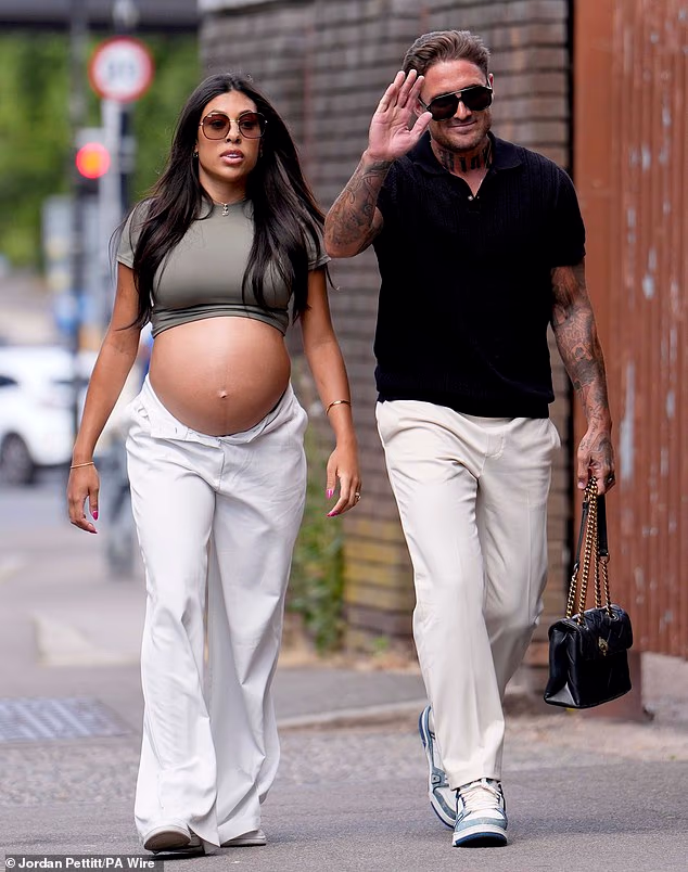 Stephen Bear arrived at his sentencing today with his pregnant Brazilian wife Miami, 19